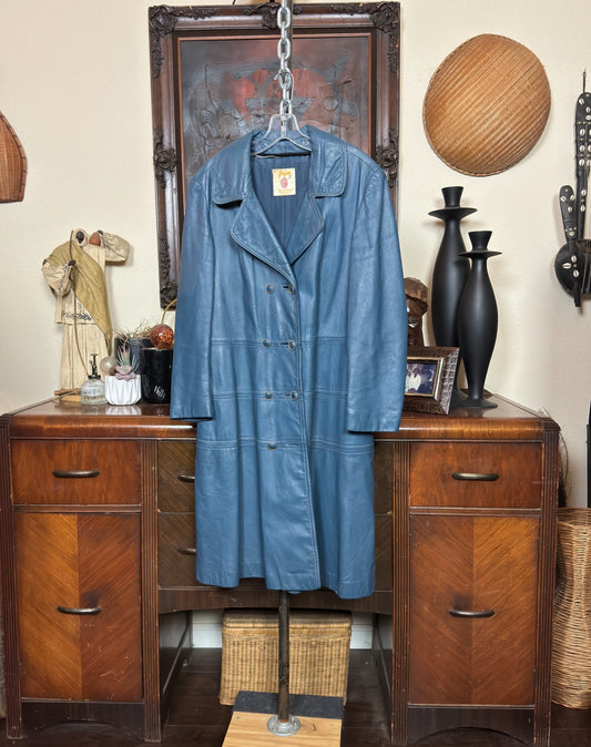 Vintage 1970s Leather Trench