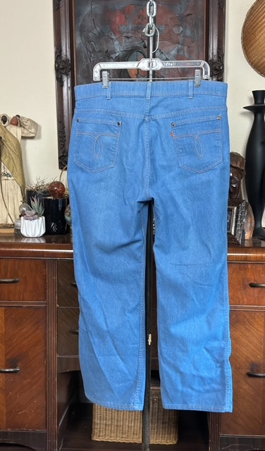 Vintage 1970s Levi's Orange Tab Action Casuals Jeans. Blue Denim.
