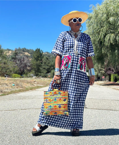 1970s Gingham Caftan