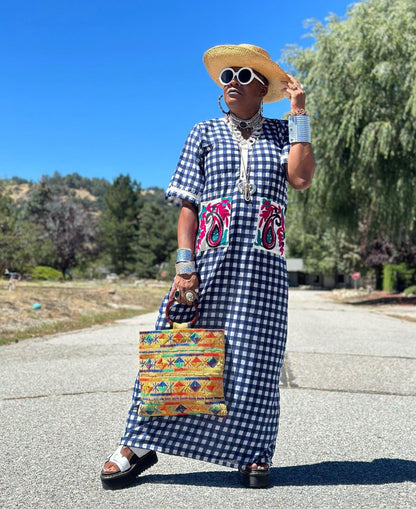 1970s Gingham Caftan