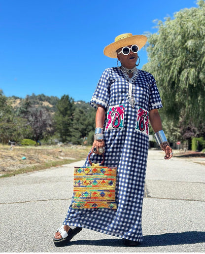 1970s Gingham Caftan